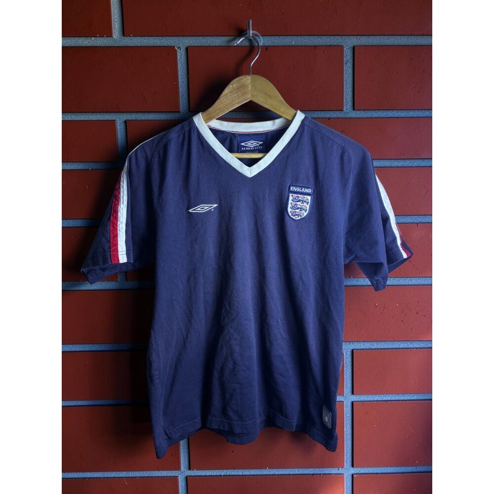 Umbro England National Team Soccer Jersey Men's Medium Navy Football Shirt